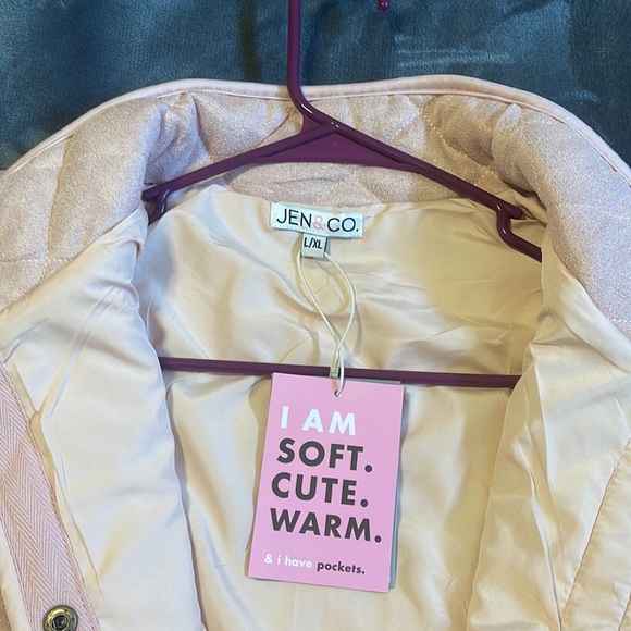 Jen & Co light pink super cute soft snap front jacket - Picture 8 of 11